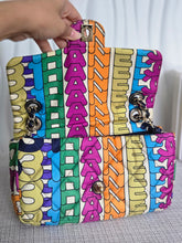 Load image into Gallery viewer, CHANEL 21K Collection 2021 Multicolor Rainbow Quilted Satin Medium Flap Bag LGHW

