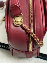 Load image into Gallery viewer, Chanel series 26 Burgundy Calf skin Aged GHW Camera Case bag with top handle
