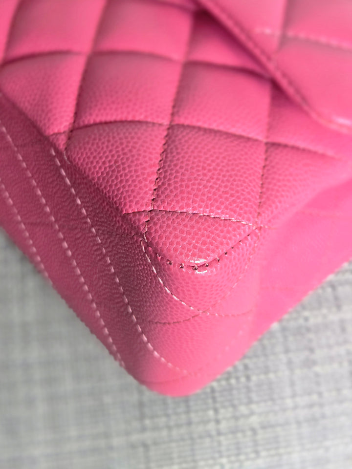 Chanel series 27 19C Collection Barbie Pink Caviar LGHW Medium ML Timeless Classic Double Flap Bag