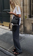 Load image into Gallery viewer, Hermes Kelly 28 in Black Noir Epsom Sellier Leather PHW Stamp R 2014
