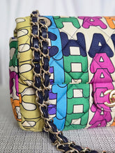 Load image into Gallery viewer, CHANEL 21K Collection 2021 Multicolor Rainbow Quilted Satin Medium Flap Bag LGHW

