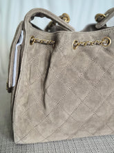 Load image into Gallery viewer, CHANEL 25 Size Small 25K collection Dark Grey Suede aged GHW Hobo Bag
