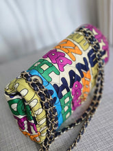 Load image into Gallery viewer, CHANEL 21K Collection 2021 Multicolor Rainbow Quilted Satin Medium Flap Bag LGHW
