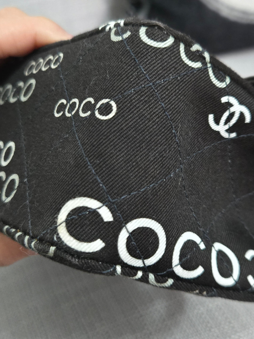 Chanel series 7 2002/2003 Black Canvas Quilted “COCO” Medium Classic Flap Light Gold Hardware