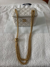 Load image into Gallery viewer, CHANEL 2023 23P Collection White Caviar Sweetheart Adjustable chain Small vanity Case with Aged GHW

