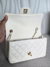 Load image into Gallery viewer, CHANEL series 23 2016 White Lambskin LGHW Mini Rectangular Flap Bag
