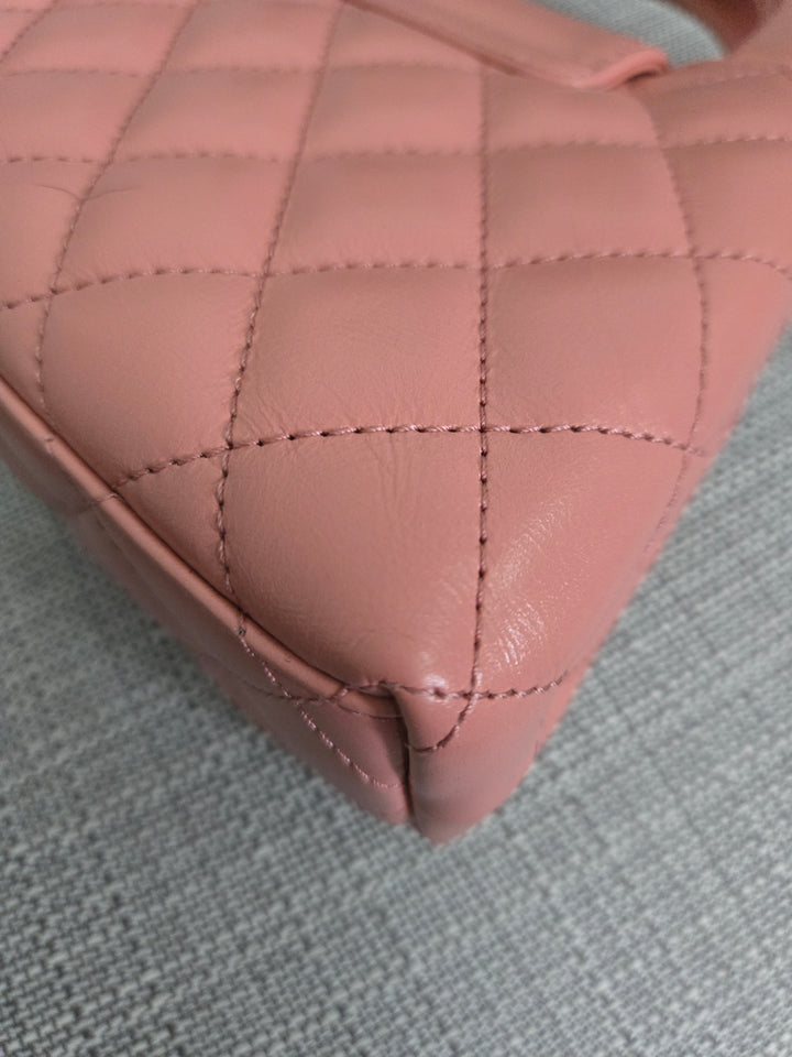 Chanel 23K Pink Lambskin GHW Nano Kelly Shopping Bag size Small (19 cms AS4416)