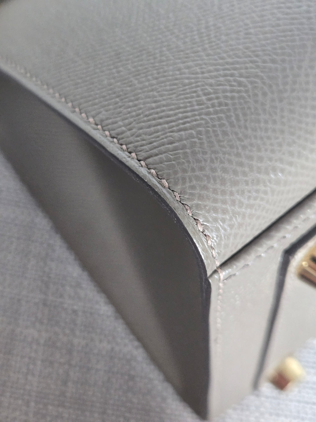 Hermes Birkin 25 Gris Etain Epsom Sellier Leather GHW stamp B 2023