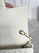Load image into Gallery viewer, CHANEL series 23 2016 White Lambskin LGHW Mini Rectangular Flap Bag
