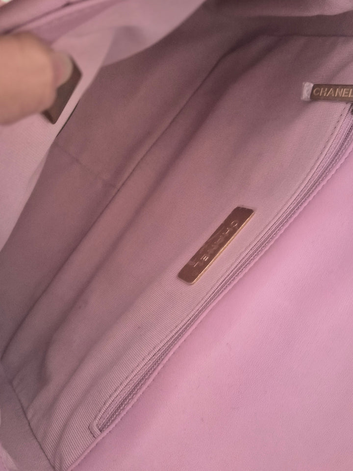 CHANEL 19 size Small in Pink Lambskin SHW 22B 2022 Flap Bag with Top Handle