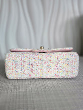 Load image into Gallery viewer, Chanel 25C 2025 Cruise Collection Multi-colored Tweed Champagne GHW Mini rectangular flap bag
