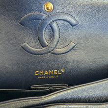 Load image into Gallery viewer, Chanel series 29 20C Navy Caviar Champagne GHW Medium ML Timeless 11.12 Classic Double Flap Bag
