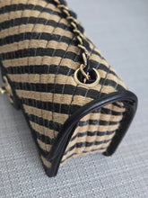 Load image into Gallery viewer, Chanel series 31 21P 2021 Pre spring/summer collection Raffia Black/Beige Mini Rectangular Flap Bag
