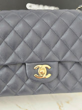 Load image into Gallery viewer, Chanel series 29 20C Collection Navy Caviar Medium ML Classic Double Flap Bag 11.12 with Champagne GHW
