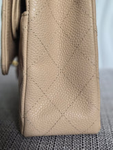 Load image into Gallery viewer, CHANEL series 15 2011/2012 Beige Clair Caviar GHW Medium ML Timeless Classic Double Flap Bag
