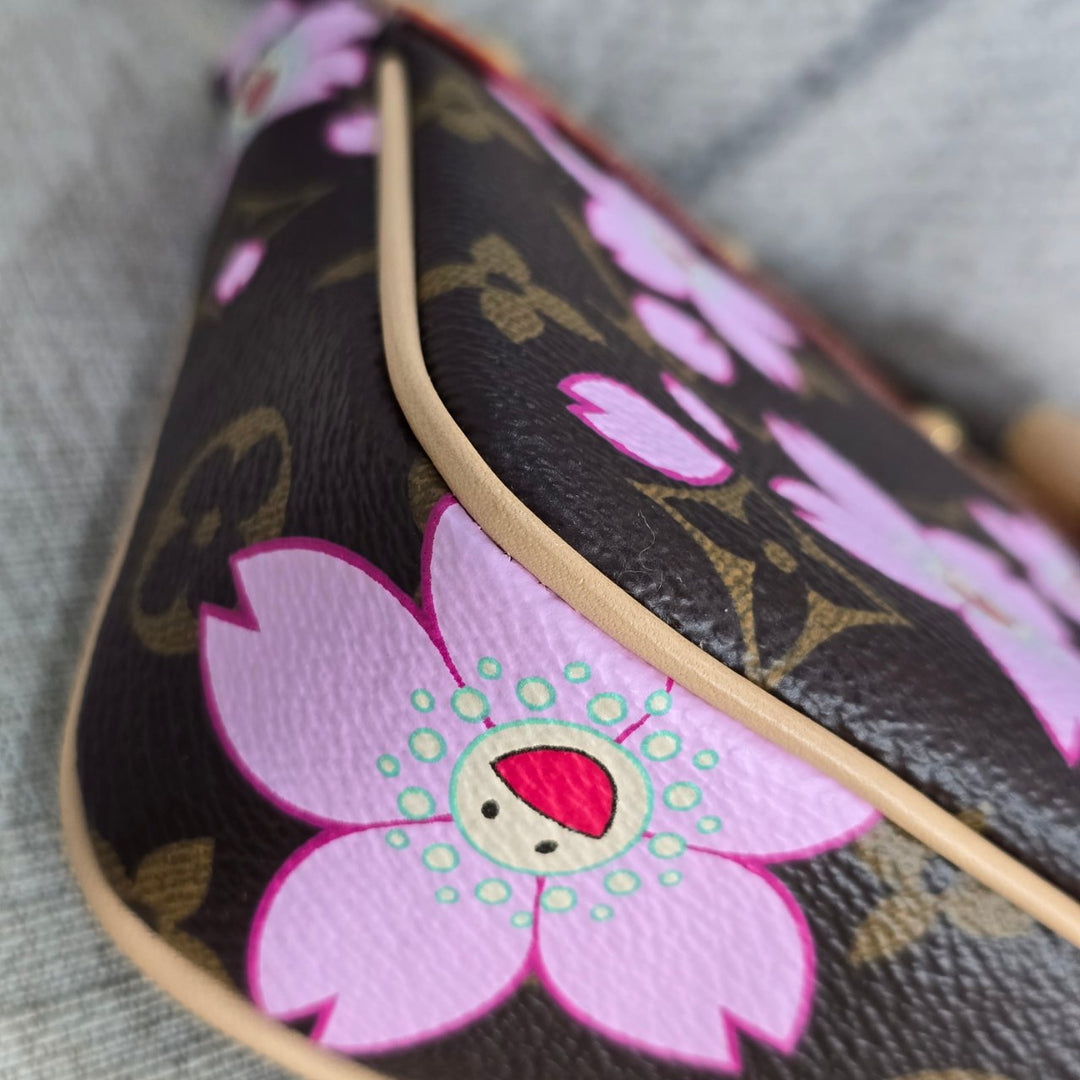 LOUIS VUITTON LV Pochette Accessoires Sakura LV x TM Murakami Monogram Canvas