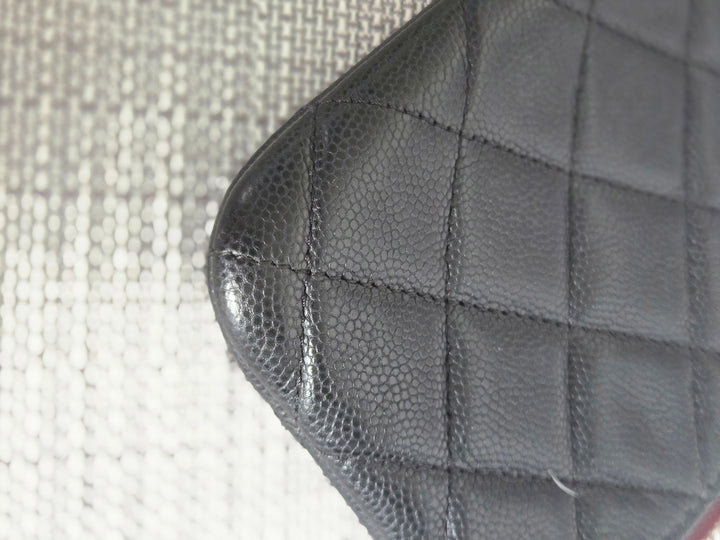 Chanel series 24 Black Caviar LGHW Mini O Case/Pouch