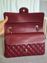 Load image into Gallery viewer, CHANEL 19B collection Series 28 Burgundy Caviar LGHW Medium Timeless Classic Double Flap Bag 11.12

