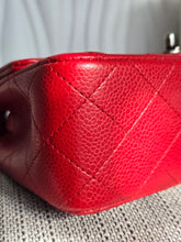 Load image into Gallery viewer, CHANEL series 21 Red lipstick caviar Ruthenium Hardware Mini Rectangular Flap Bag 2015 15B collection
