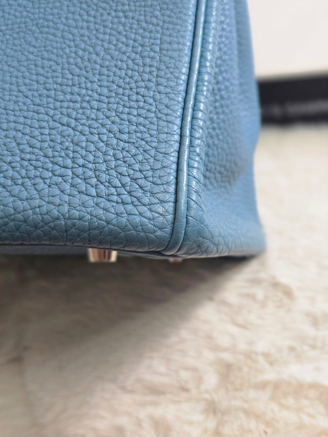 Hermes Birkin 35 Bleu Jean Togo Leather PHW Stamp J in Sq