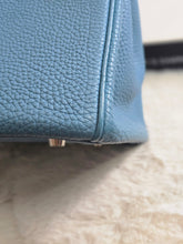 Load image into Gallery viewer, Hermes Birkin 35 Bleu Jean Togo Leather PHW Stamp J in Sq
