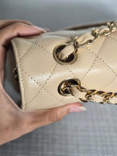 Load image into Gallery viewer, CHANEL series 15 2011/2012 Beige Clair Caviar GHW Medium ML Timeless Classic Double Flap Bag
