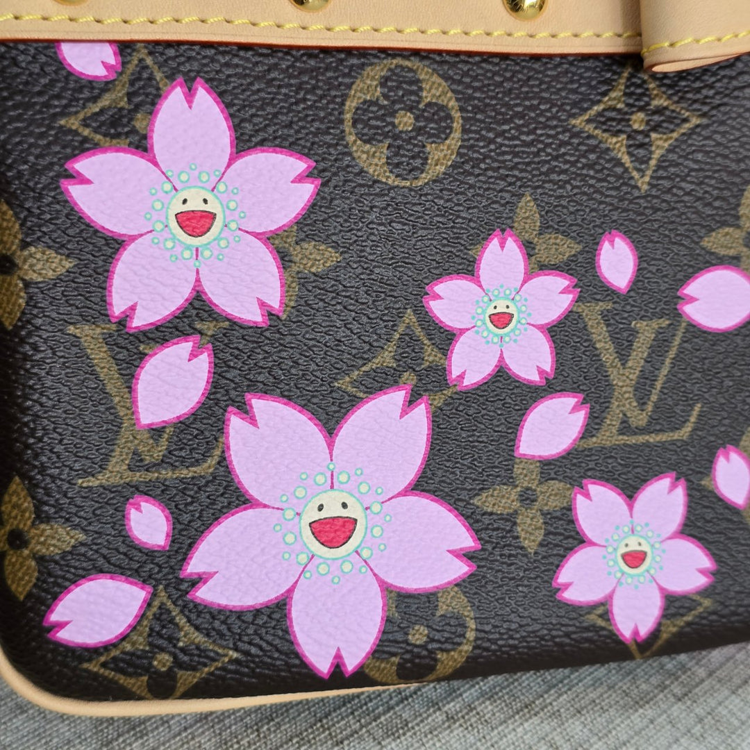 LOUIS VUITTON LV Pochette Accessoires Sakura LV x TM Murakami Monogram Canvas
