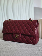 Load image into Gallery viewer, CHANEL 19B collection Series 28 Burgundy Caviar LGHW Medium Timeless Classic Double Flap Bag 11.12
