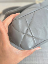 Load image into Gallery viewer, Chanel 19 size Small From 2022 in Dark grey Lambskin Mixed GHW with Silver colourway Flap Bag with Top Handle
