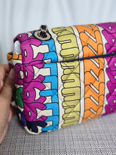 Load image into Gallery viewer, CHANEL 21K Collection 2021 Multicolor Rainbow Quilted Satin Medium Flap Bag LGHW
