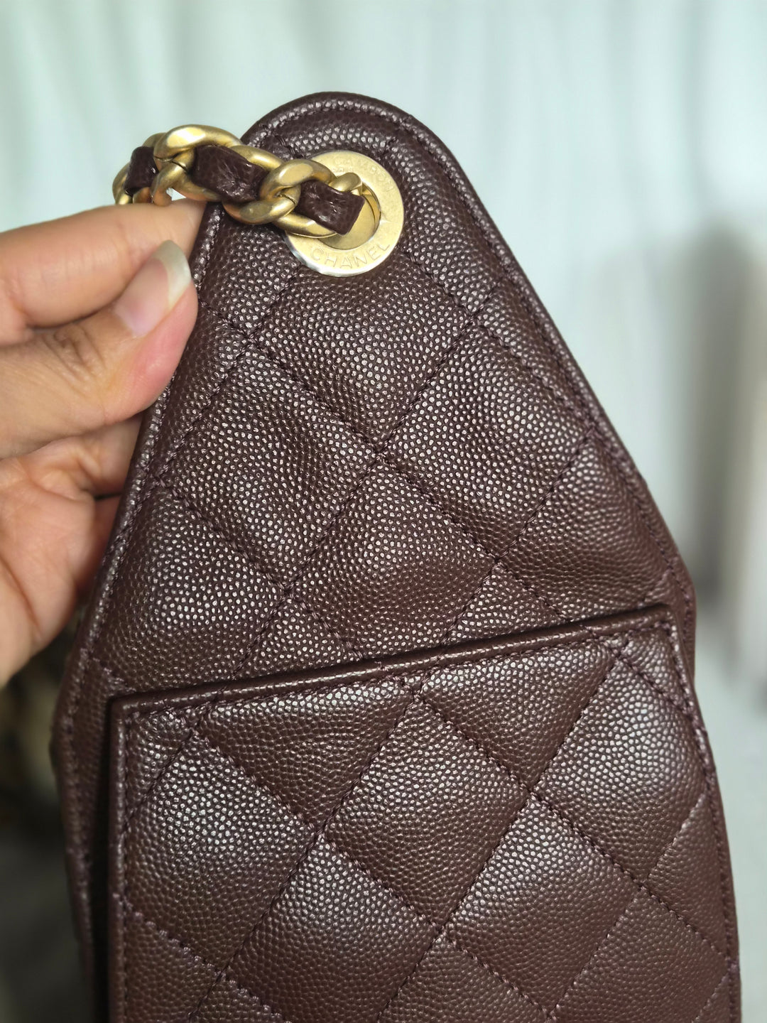 CHANEL 25K Collection Brown Caviar Aged GHW 25 Hobo Bag size SMALL