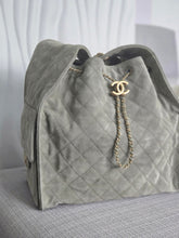 Load image into Gallery viewer, CHANEL 25C collection 2024/2025 cruise collection Khaki Suede Aged GHW 25 Hobo Bag size Medium
