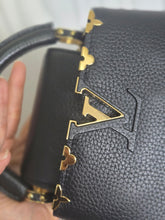 Load image into Gallery viewer, LOUIS VUITTON LV Capucines Mini Flower Crown Line in Black Taurillon Leather with detachable strap 2023
