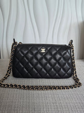 Load image into Gallery viewer, CHANEL new style Clutch/Wallet on Chain WOC in Black caviar LGHW and Burgundy lining 2025
