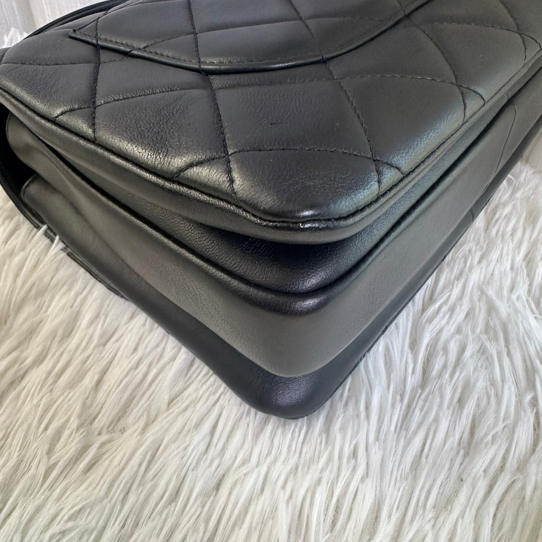 CHANEL Black Lambskin Trendy CC Flap Bag size SMALL with Non detachable Shoulder strap and LGHW 2023