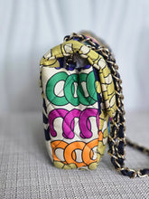 Load image into Gallery viewer, CHANEL 21K Collection 2021 Multicolor Rainbow Quilted Satin Medium Flap Bag LGHW
