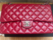 Load image into Gallery viewer, CHANEL 12A series 16 2012 Red Caviar SHW Medium Timeless ML Classic Double Flap Bag
