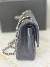 Load image into Gallery viewer, Chanel series 29 20C Collection Navy Caviar Medium ML Classic Double Flap Bag 11.12 with Champagne GHW
