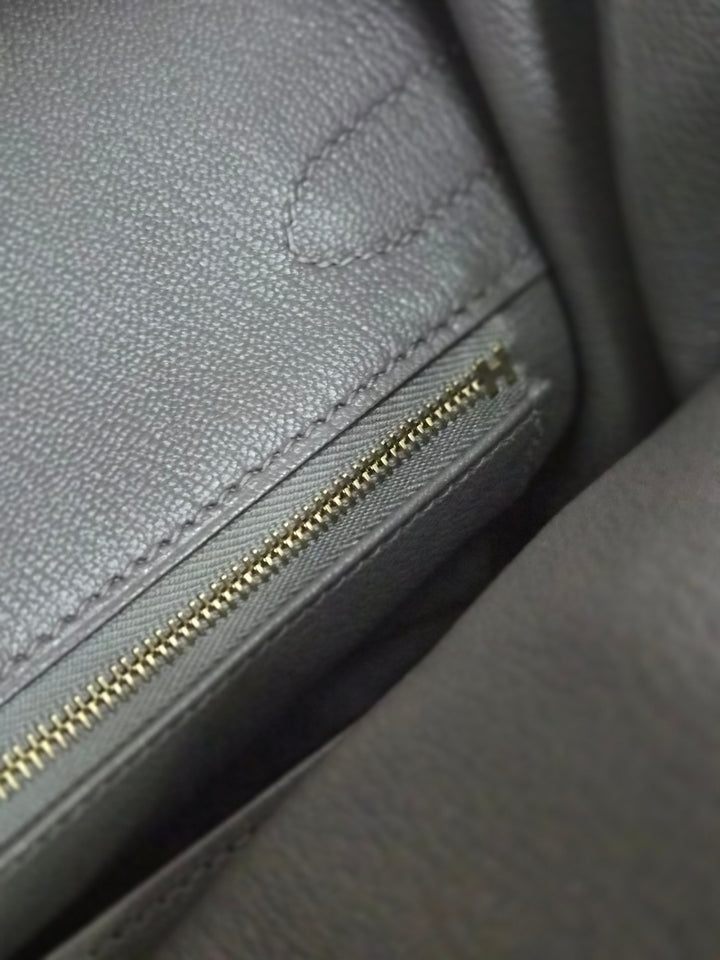 Hermes Birkin 30 Gris Meyer Togo Leather GHW Stamp U (2022)
