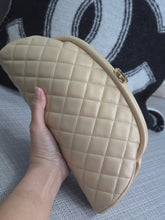 Load image into Gallery viewer, Chanel Series 16 2012 Pearly Gold Lambskin with GHW Classic Clutch
