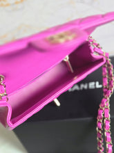 Load image into Gallery viewer, Chanel 21C 2021 Cruise Collection Purple Lambskin Champagne GHW Mini rectangular flap bag
