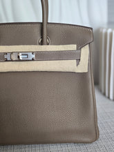 Load image into Gallery viewer, Hermes Etoupe Taupe Togo Leather PHW Birkin 30 Stamp C 2018

