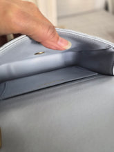 Load image into Gallery viewer, CHANEL Pearl Twist Pearly Silver Light Blue Lambskin Mini Flap Bag
