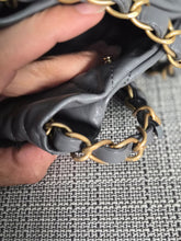 Load image into Gallery viewer, CHANEL 22 size Small in Grey Lambskin aged GHW with detachable pouch
