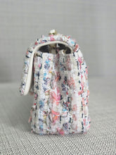 Load image into Gallery viewer, Chanel 23C 2022/2023 Cruise Collection Tweed Quilted Mini Rectangular Flap Bag in Ecru, Pink, Blue, and Green with Champagne GHW
