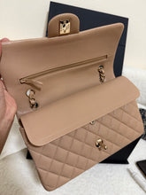 Load image into Gallery viewer, Chanel series 28 19B Collection 2019 Dark Beige Caviar Champagne GHW Timeless Classic Medium ML Double Flap Bag
