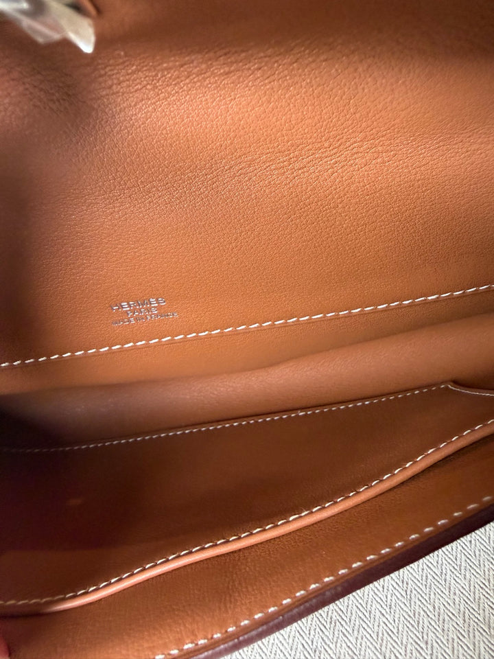 Hermès Kelly Cut Gold Swift Leather PHW Stamp R 2014