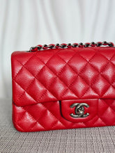 Load image into Gallery viewer, CHANEL series 21 Red lipstick caviar Ruthenium Hardware Mini Rectangular Flap Bag 2015 15B collection
