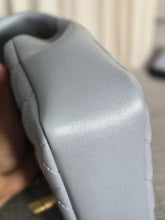 Load image into Gallery viewer, CHANEL Pearl Twist Pearly Silver Light Blue Lambskin Mini Flap Bag
