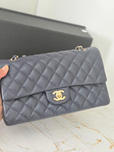 Load image into Gallery viewer, Chanel series 29 20C Collection Navy Caviar Medium ML Classic Double Flap Bag 11.12 with Champagne GHW

